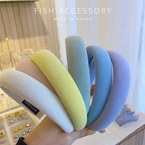 South Korea Dongdaemun gentle cream color cute multi-color into candy color sponge headband temperament out of wild hairband