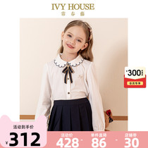 IVY HOUSE ivy boy clothing girl shirt 2022 spring new knitted petals lead long sleeve 100 lap