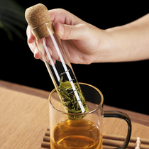 Glass test tube tea leak tea filter creative tea cup filter filter tea bag artifact