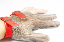 Three-finger steel wire gloves anti-cutting gloves labor-protection goods HANDSAFE anti-electric saw woodworking saw slaughtering and fish-proof plant