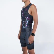 Jieku Water Spirit Mens Iron Trio Suit Summer Iron Triathlon Triathlon Sleeveless One-piece suit