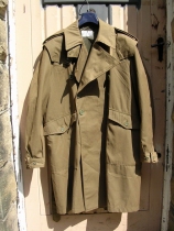 New 70s Spanish Military Khaki double-breasted canvas Trench coat Trench coat Raincoat