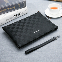 Handbag men 2021 New Tide mens clutch bag large capacity leisure clutch bag clutch bag lattice mens bag