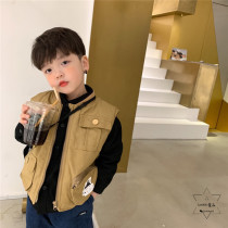 LANIKIki autumn winter style Childrens day department Leisure Multi-pocket clip cotton Machia plus cotton thick real small kampung shoulder