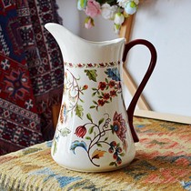 Elandir European-style underglaze color ceramic cold water pot Exotic hotel folk ornaments flower pot vase flower arrangement