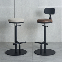 Bar chair Rotary lifting Wrought iron front desk bar chair high stool Simple ins net red modern household bar stool