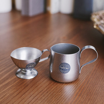 Spot Japanese imported Qingfang made mini coffee cup milk jug European stainless steel Milk Cup