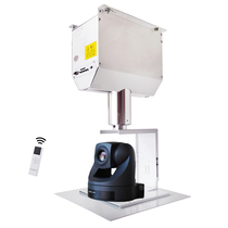 Single-pole bamboo video conference camera electric hanger ultra-thin universal hidden intelligent remote control projector lifter non-destructive winding line telescopic rotating ceiling Ceiling bracket push rod column