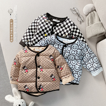 2020 autumn and winter new boys light white duck down down jacket liner childrens baby Korean version of the foreign style short jacket