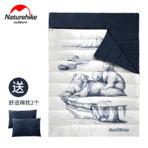 NH hustle outdoor double with pillow sleeping bag adult camping adult warm sleeping bag envelope warm single spring and autumn winter