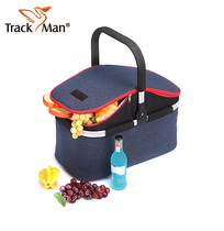 Trackman self-tourists outdoor camping picnic foldable picnic basket car insulated bag picnic bag