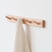 Nordic beech wood non-perforated adhesive hook entry door solid wood wall on a long line of porch wall hanging wall hangers