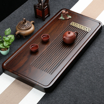 Whole black sandalwood tea tray solid wood tea table simple home new Chinese Tea Sea drainage kung fu tea set log tray