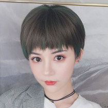 Net Red fashion wig female short hair repair round face bobo head temperament neutral handsome natural girl full head suit Korea