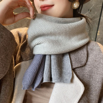 Spring and Autumn Neck Covers Joker Womens Mens Small Bib Pullover Scarf Korean Knitted Warm Neck Cover