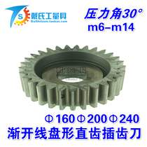 Disc shaper cutter m6-m12 disc type spur shaper cutter diameter 160 200 240 pressure angle 30 °