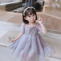 Girls Summer Dress American Buckden Bukden Little Girl Dress Gaun Dress Gaun Slit Princess Dress