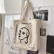 ANDCICI ◆ MATISSE illustration canvas bag cloth bag shopping bag large capacity tote bag for men and women students schoolbag