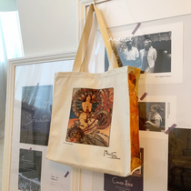 ANDCICI ◆ Museum Mu Xia oil painting canvas bag women shoulder bag tote bag student schoolbag big shopping bag