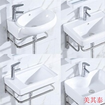 Bathroom bath basin single basin New separate hanging basin decoration fixed washbasin Oval square room
