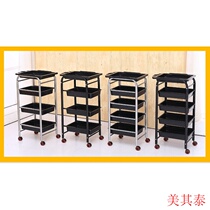 Hairdressing car tool car hair salon hairdressing shop barbershop hairdressing cabinet special multi-layer hot dyeing retro Chinese workers work car