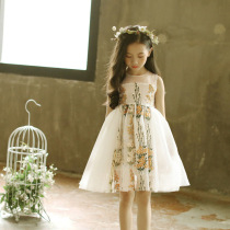Next win Girls Dresses 2021 summer new birthday dress dress mid-size Childrens tutu childrens princess dress