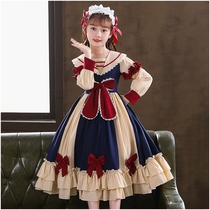 Next win girl dress with dress long sleeve spring autumn new childrens clothes genuine Lorita children princess gown dresses