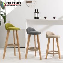 Bar stool solid wood high stool home modern minimalist Nordic high stool bar chair cashier bar stool bar stool