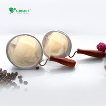 Flannel filter Hand-brewed coffee filter Solid wood handle Coffee filter bag Coffee special filter