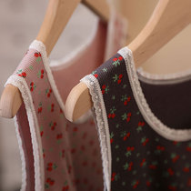Lace side girl vest flower childrens thread knitting spring and autumn sling girl baby middle child sleeveless bottoming
