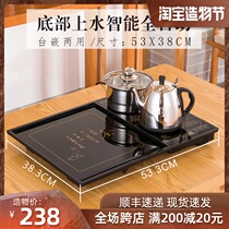 Embedded embedded integrated tea tray Automatic water supply Complete set of tea sets inlaid household small tea table 53x38