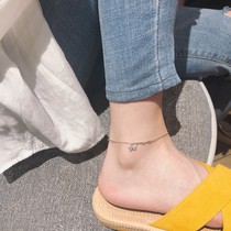 Hong Kong Zhengsheng s925 sterling silver simple fashion butterfly anklet Forest department sweet temperament girl best friend with the same foot chain