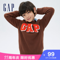 Gap Male Toddler Great Boy LOGO Plus Fleece Blend Catch Fluff Clothes Spring New Fairyboy Dress Ocean Gas Blouse Tide