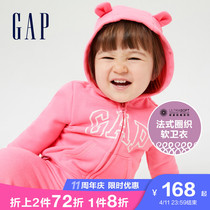 Gap Baby LOGO Bears Ear Method Lap Weave Soft Necropolis 819745 Spring 2022 New Childrens Dress