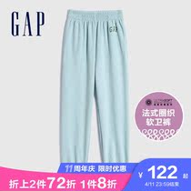 (ice-cream series) Gap male and female child LOGO French style lap weave Soft Wee pants 795193 springtime child clothing long pants tide