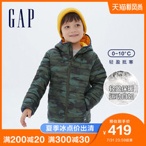 Gap mens and womens handsome camouflage light down jacket New Foreign childrens clothing jacket Childrens down jacket