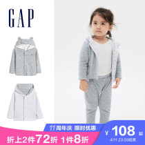 Gap baby Two sides wearing a bear ear styling foreign air cardio-hoodie 592524 springtime childlike cute foreign air Meng Bao jacket