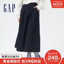 Gap women vintage cotton denim skirt 736014 2021 Autumn New loose casual A- line dress women