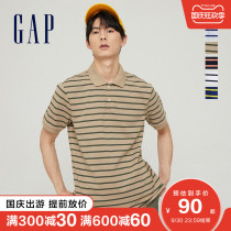 Gap Mens Striped Short Sleeve T-Shirt 833270 2021 Summer New Polo Shirt Men Business Top