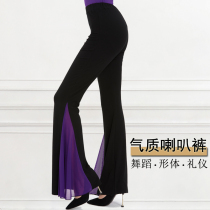 Autumn Latin dance dress female adult high waist trumpet belly dance pants teacher body etiquette dance practice pants