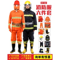  Fire suit set 97 fire fighting suit clothes 02 firefighters fire fighting protective clothing fire miniature fire station