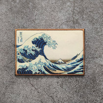 Ukiyo-e wave printing Velcro armband morale medal personality backpack patch patch landscape pattern badge