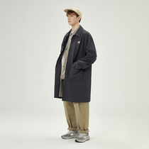 NOTHOMME barmacan Japanese autumn lapel loose casual long embroidered coat windbreaker men