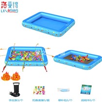 Childrens fishing fish pond sand pool inflatable swimming pool indoor and outdoor bath ocean ball pool bath bucket play pool baby