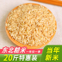 Brown rice new rice 20kg of whole grains northeast farmhouse
