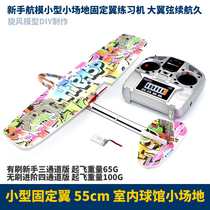 Model aircraft small mini wingspan 52cm fixed wing practice flutter assembly electric remote control aircraft Park community