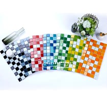 Swimming pool crystal glass mosaic exterior wall villa pool tile Mediterranean blue and white toilet balcony non-slip