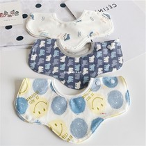 Japan 360 degree baby saliva towel baby cotton waterproof eating bib female cute newborn bib