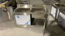 Custom new stainless steel kitchen special sliding door console pool cabinet Household commercial storage locker
