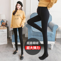 Pregnant women stockings stockings socks Underbelly leggings autumn and winter wear fashion cotton pants plus velvet thickened